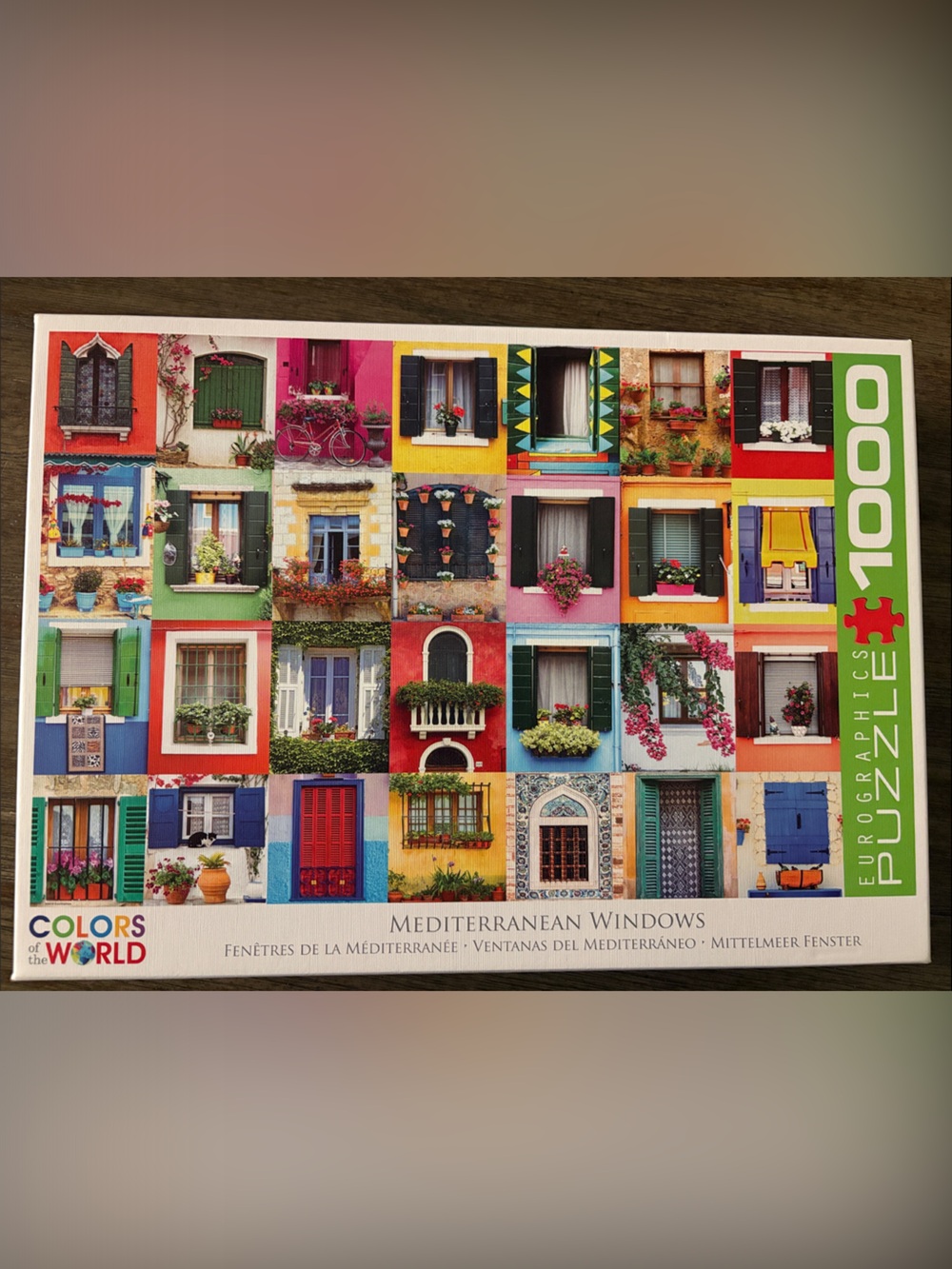 Eurographics 1000-Piece 'Mediterranean Windows' Puzzle – Colorful Window Collage